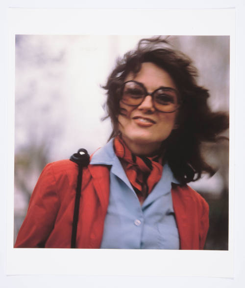 Norma Cowdrick (artist), outside her home, Kansas City, Kansas, June 4, 1982