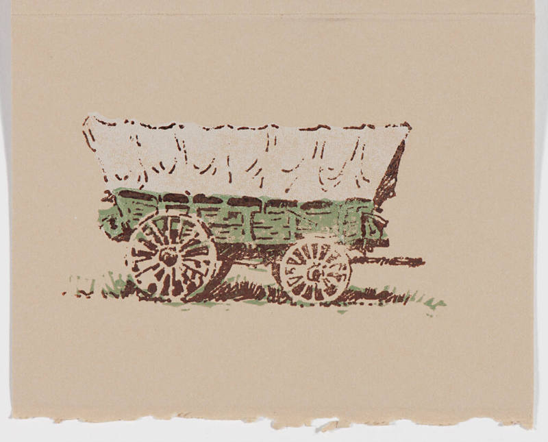Title unknown (greeting card with covered wagon)