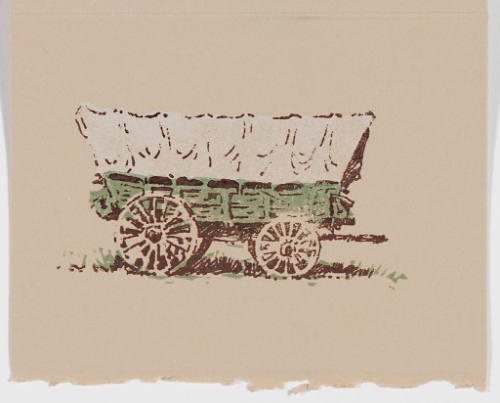 Title unknown (greeting card with covered wagon)