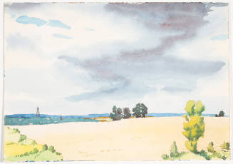 Title unknown (field with water tower)