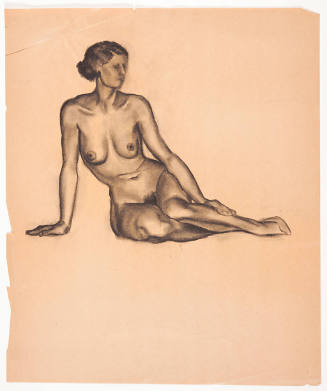 Title unknown (seated nude figure)