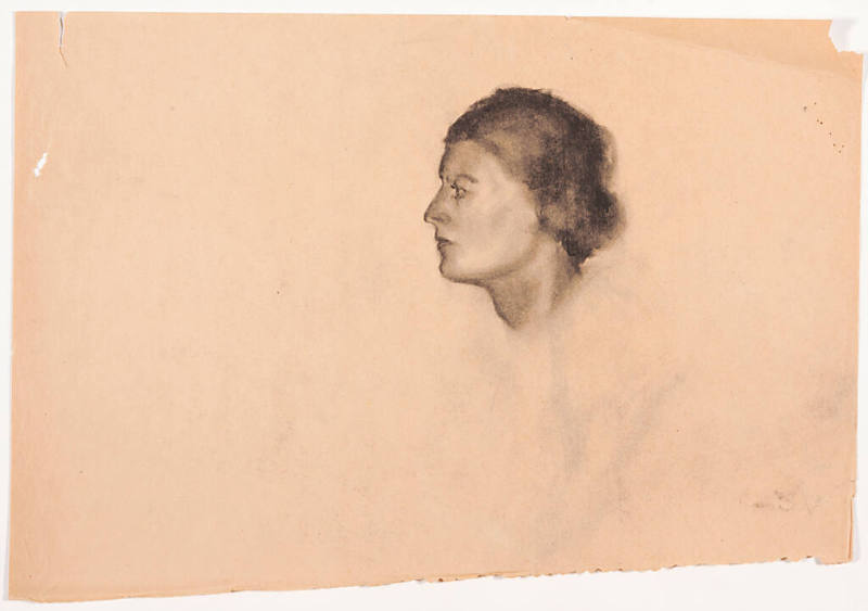 Title unknown (side view of female head and neck)