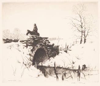 Stone Bridge in Winter