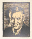 Glenn Golton, title unknown (Will Rogers), ca. 1936, lithograph, 9 x 7 1/8 in., Kansas State Un…