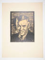 Glenn Golton, title unknown (Will Rogers), ca. 1936, lithograph, 9 x 7 1/8 in., Kansas State Un…