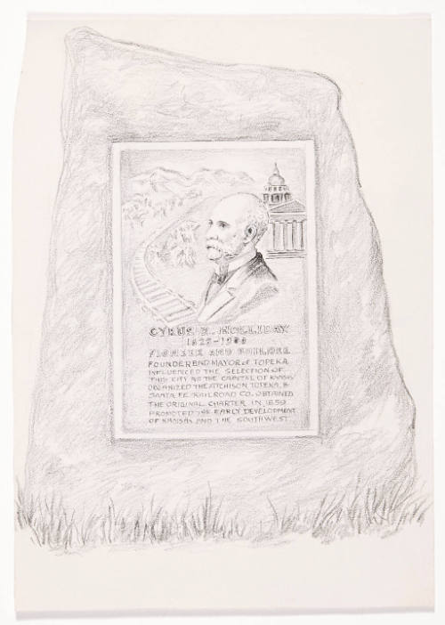 Plaque honoring Cyrus K. Holliday, Topeka