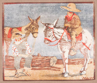 Title unknown (men with donkeys)