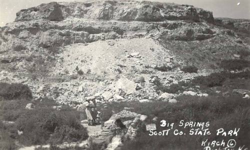 Big Springs, Scott County State Park, Kansas (postcard)