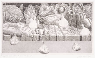 Vegetable Still Life with Displaced Garlic