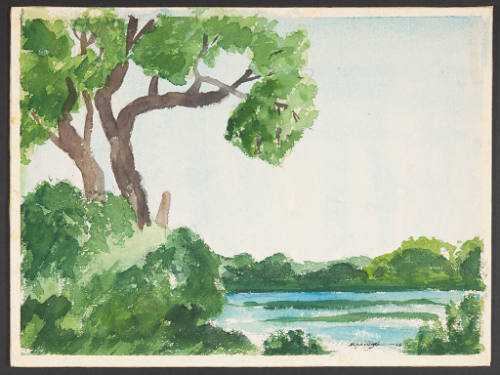 Untitled (view of lake with trees)