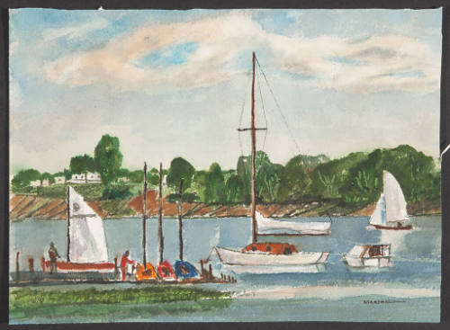 Title unknown (sailboats, Lake Shawnee)