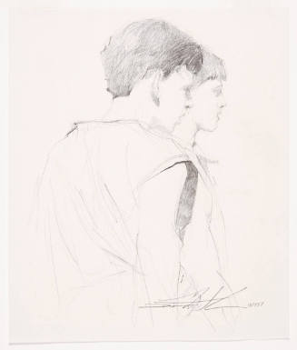 Title unknown (two boys in profile)