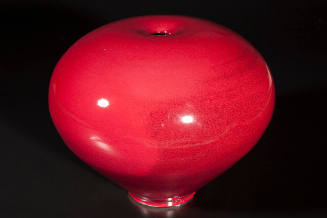 Title unknown (rounded vase-form in burgundy)