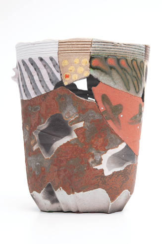 Title unknown (reconstructed multi-patterned pot)