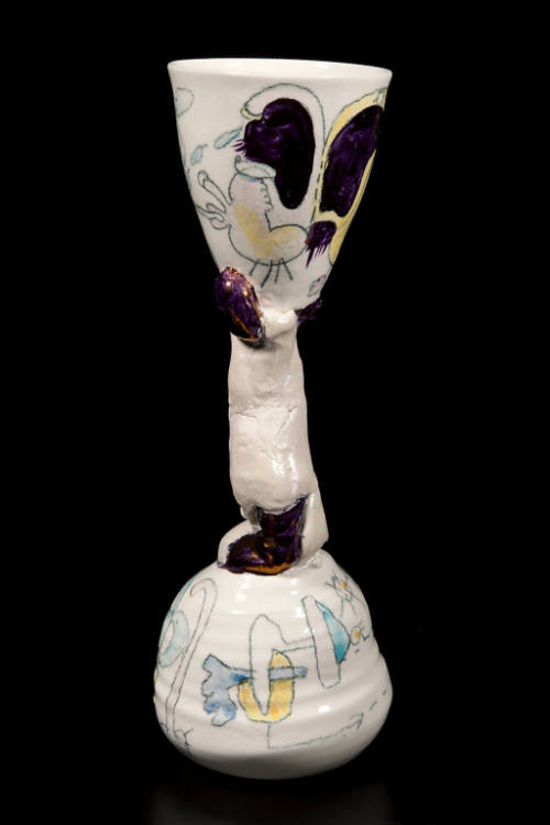 Title unknown (goblet with drawings on white)