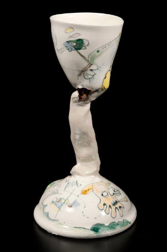 Title unknown (goblet with drawings on white)