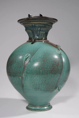 Title unknown (teal and red vase)