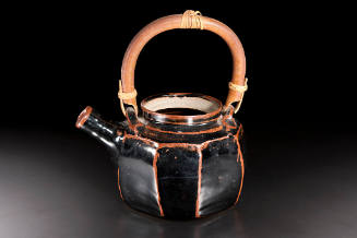 Title unknown (teapot with rattan handle)